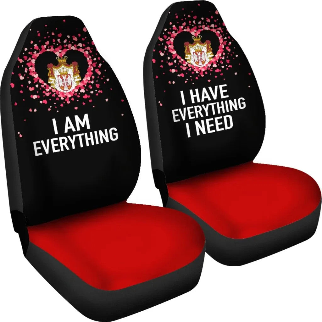 Serbia Car Seat Covers Couple Valentine Everthing I Need Set Of Two RLT7 - Wonder Print Shop