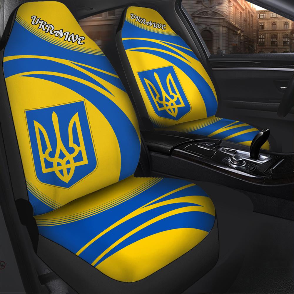 Ukraine Coat Of Arms Car Seat Cover Cricket RLT7 - Wonder Print Shop
