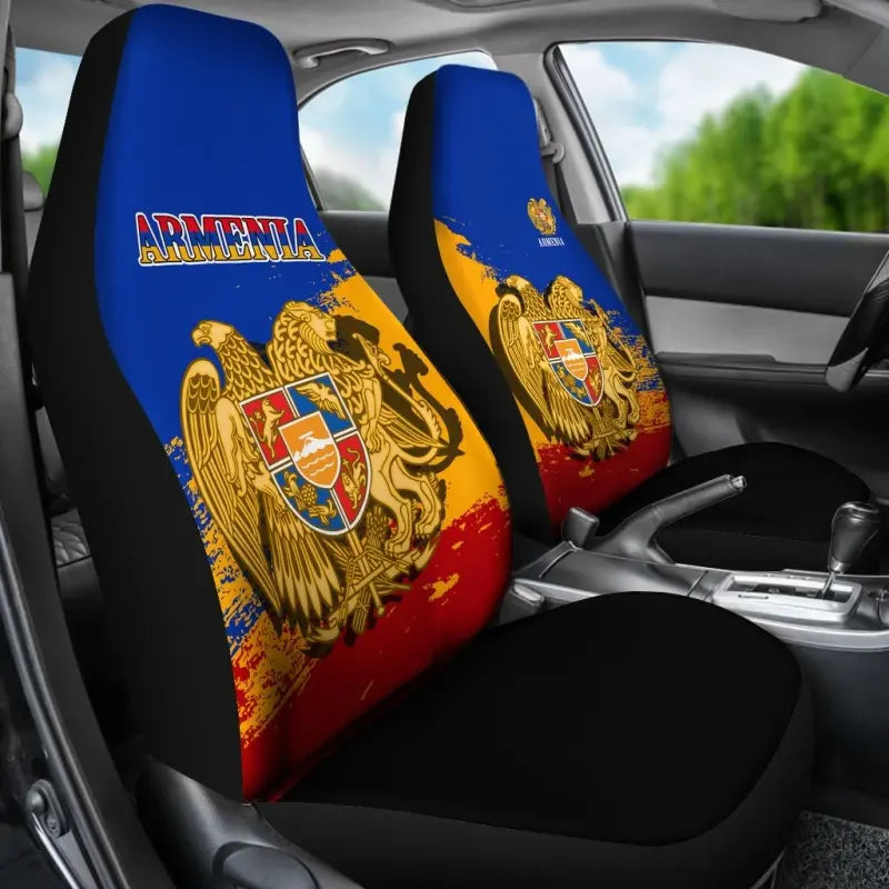 Armenia Car Seat Cover - Armenia Blue RLT8 - Wonder Print Shop