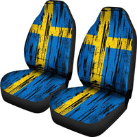 Sweden Grunge Flag Car Seat Cover RLT7 - Wonder Print Shop