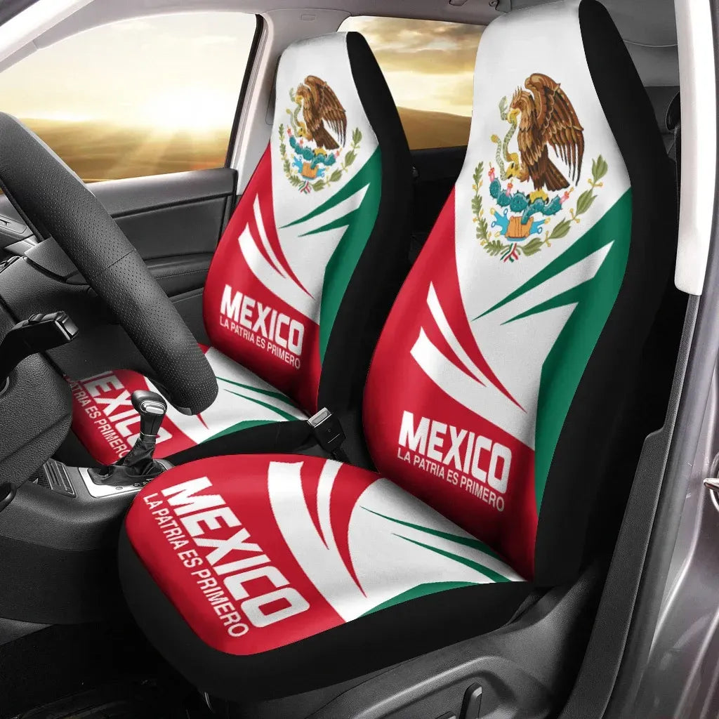 Mexico Car Seat Covers Coat Of Arms Bincjou RLT13 - Wonder Print Shop