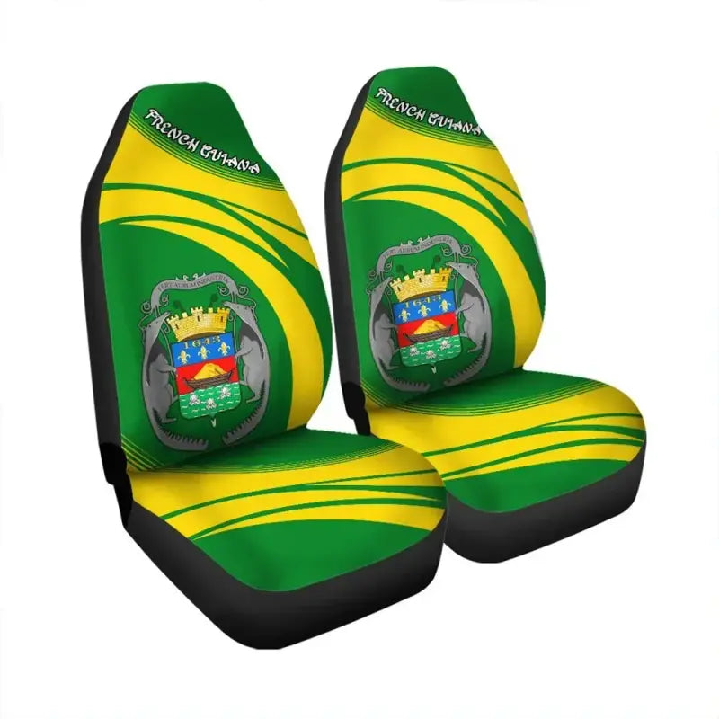 French Guiana Coat Of Arms Car Seat Cover Cricket RLT8 - Wonder Print Shop
