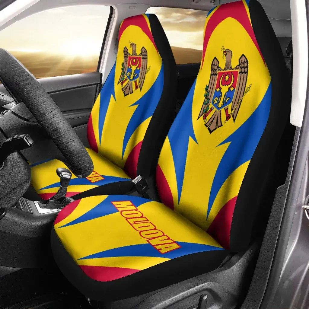 Moldova Car Seat Covers Action Flag A15 RLT13 - Wonder Print Shop