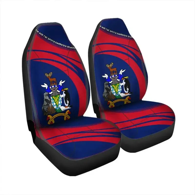 South Georgia and the South Sandwich Islands Coat Of Arms Car Seat Cover Cricket RLT12 - Wonder Print Shop