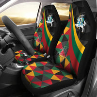 Lithuania car_seat_cover - Lithuania Coat Of Arms with Flag Color RLT6 - Wonder Print Shop