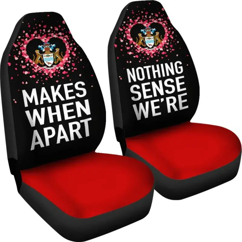 Guyana Car Seat Covers Couple Valentine Nothing Make Sense (Set of Two) RLT8 - Wonder Print Shop