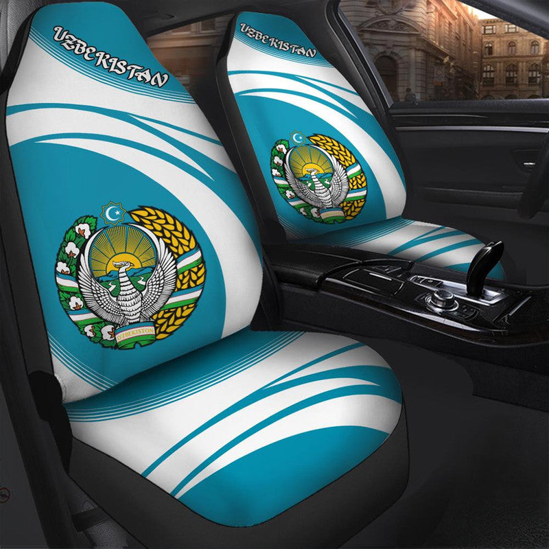 Uzbekistan Coat Of Arms Car Seat Cover Cricket RLT12 - Wonder Print Shop