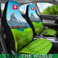 Switzerland Matterhorn and Flag Car Seat Covers RLT13 - Wonder Print Shop