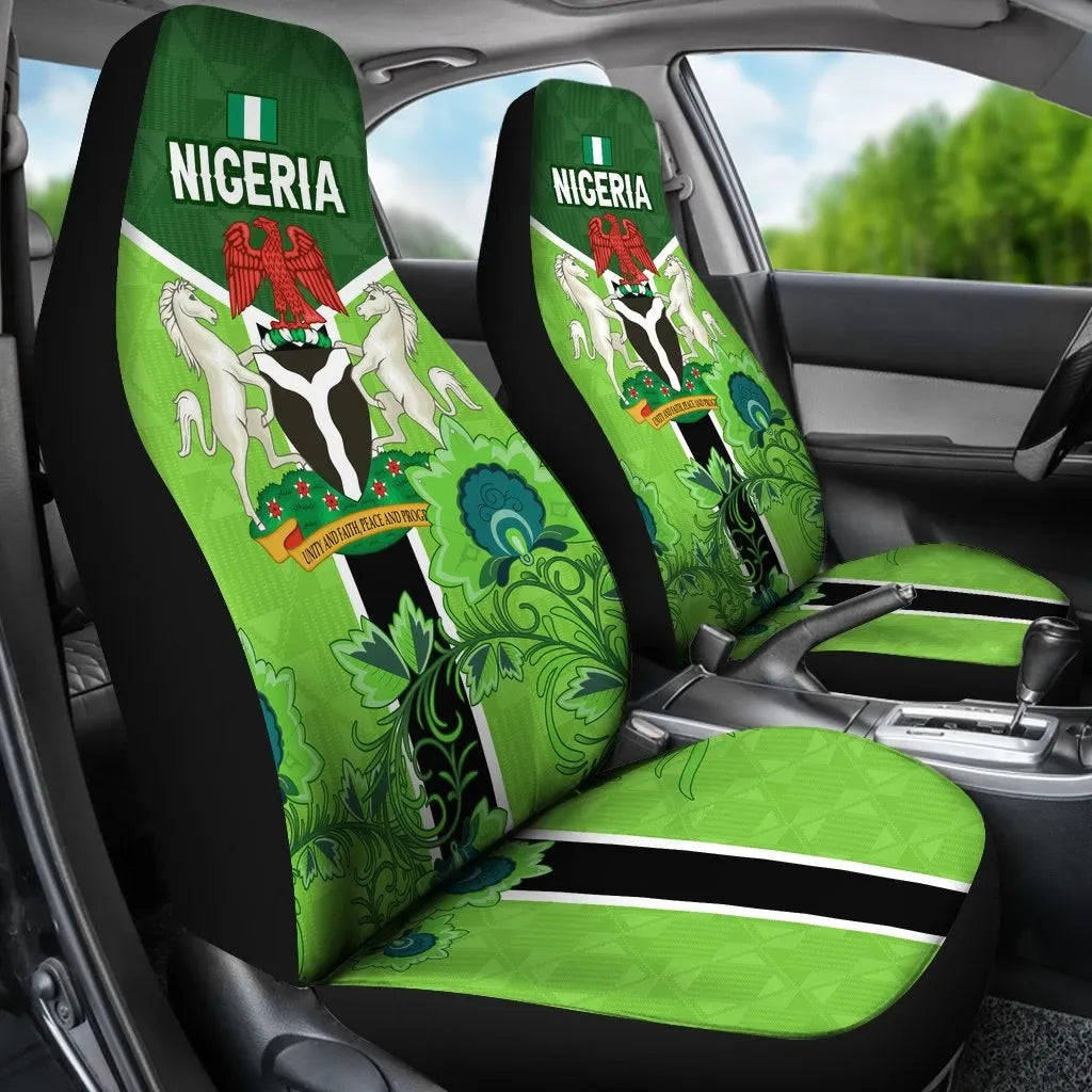 Nigeria Is My Homeland Car Seat Covers Set Of Two RLT8 - Wonder Print Shop