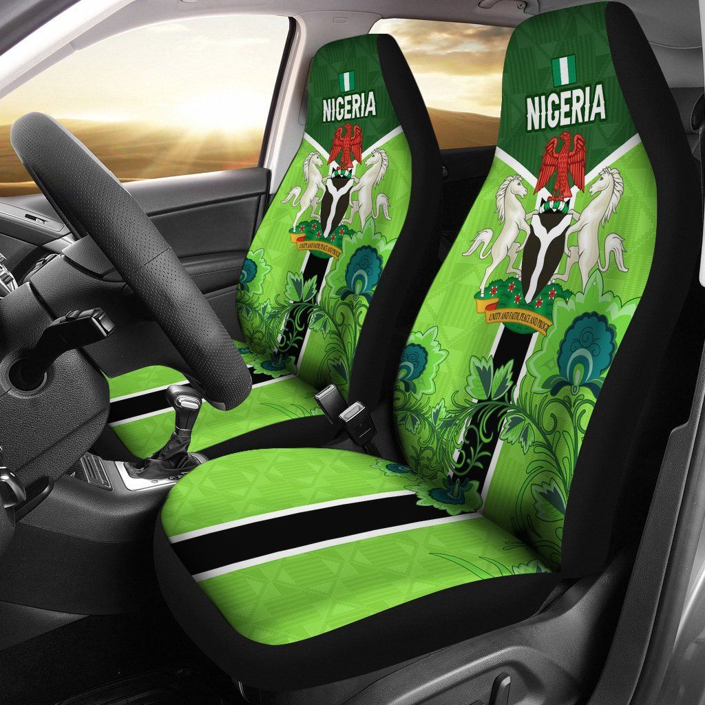 Nigeria Is My Homeland Car Seat Covers Set Of Two RLT8 - Wonder Print Shop