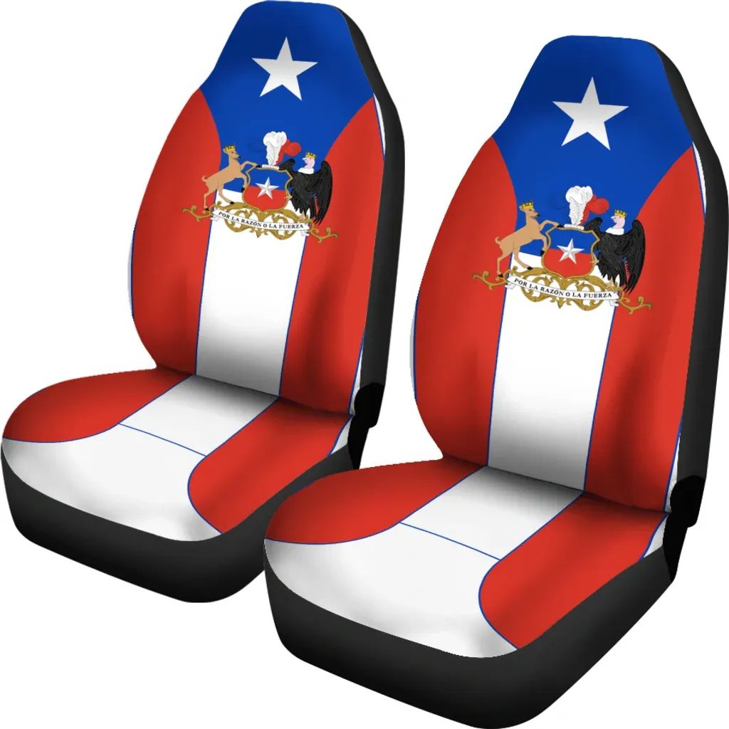 Chile Flag Car Seat Cover RLT7 - Wonder Print Shop
