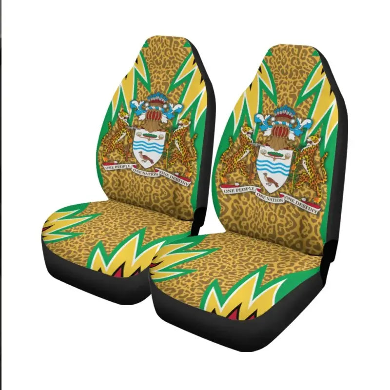 guyana-car-seat-covers-jaguars-coat-of-arms