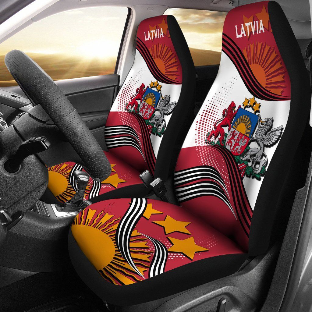 Latvia car_seat_cover Fall In The Wave RLT6 - Wonder Print Shop