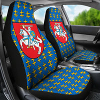 Lithuania car_seat_cover - Cross Double Pattern RLT6 - Wonder Print Shop