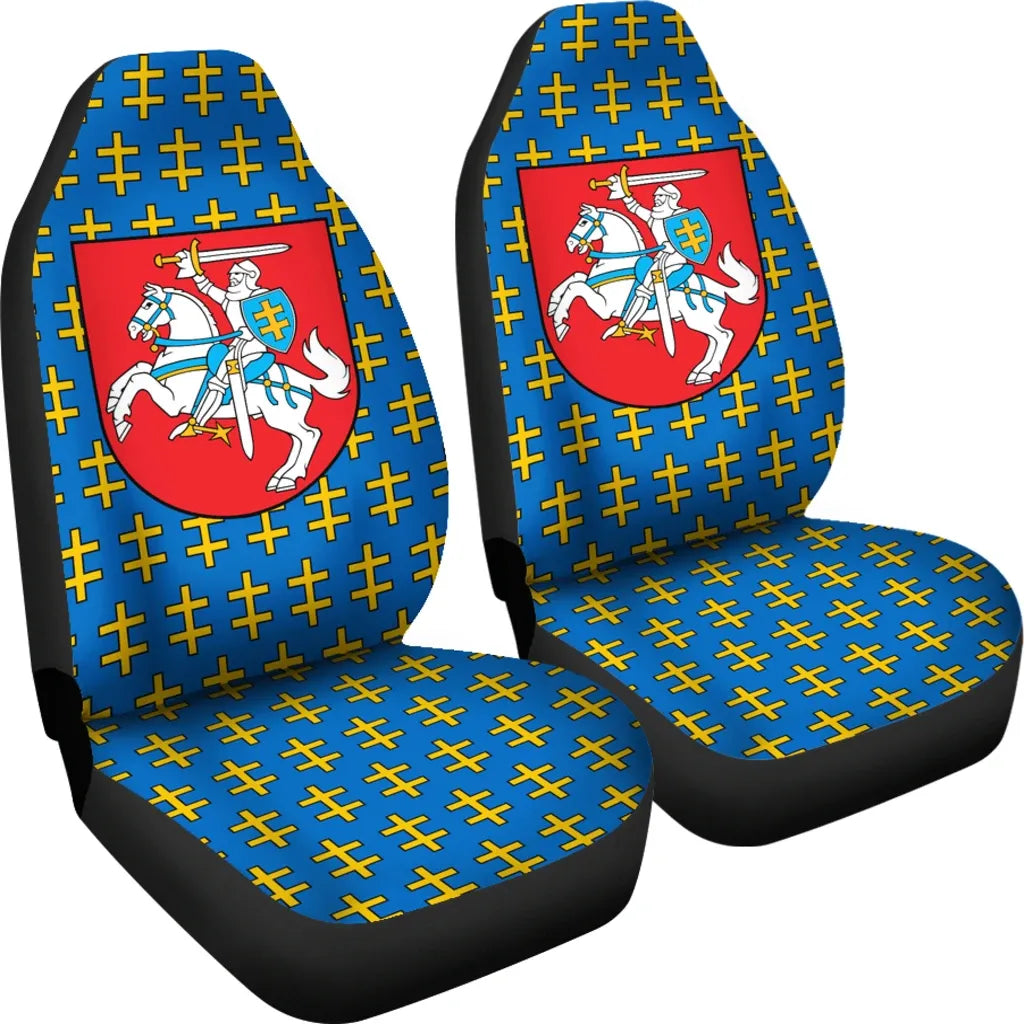 Lithuania car_seat_cover - Cross Double Pattern RLT6 - Wonder Print Shop