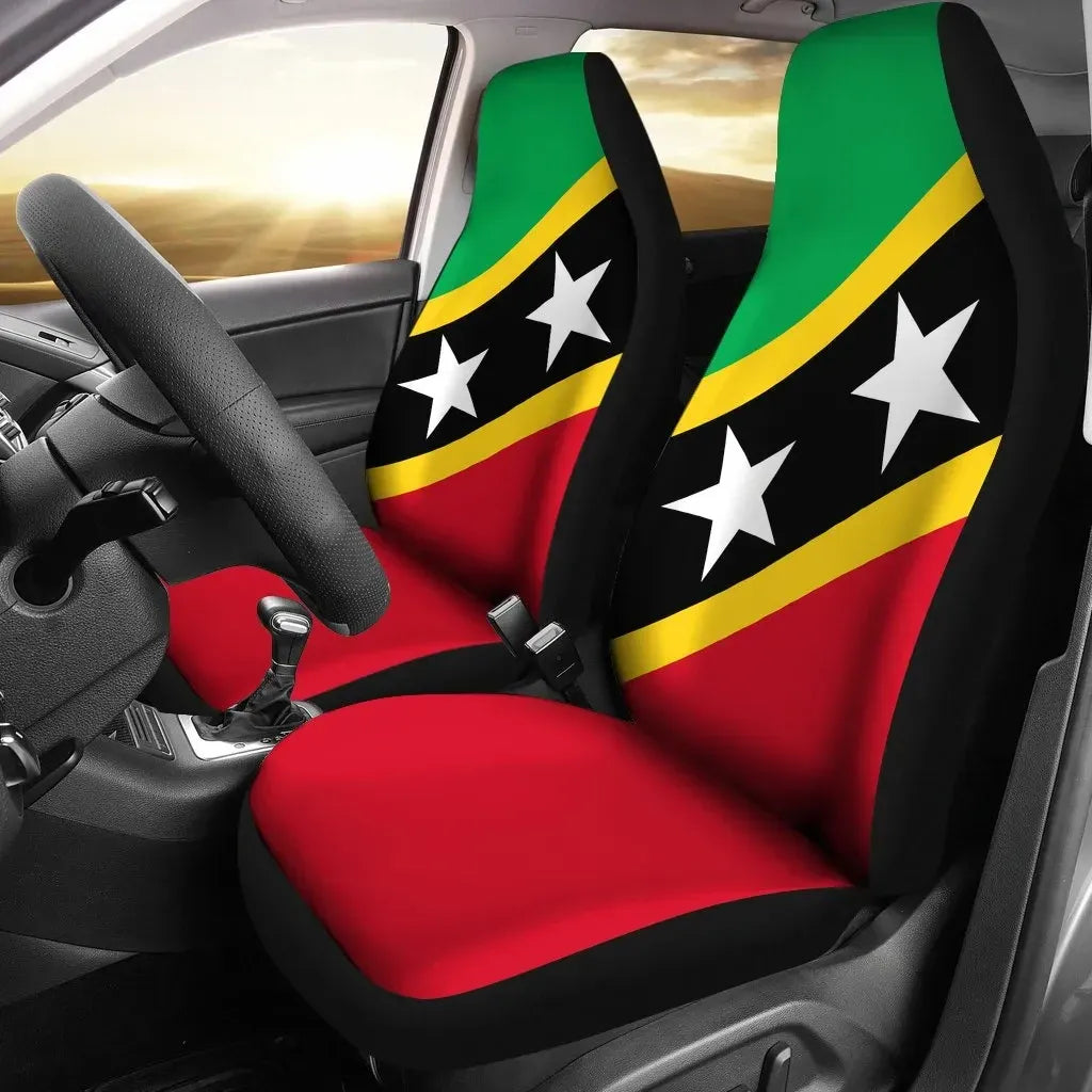 Saint Kitts and Nevis Car Seat Cover Saint Kitts and Nevis Flag Style RLT6 - Wonder Print Shop