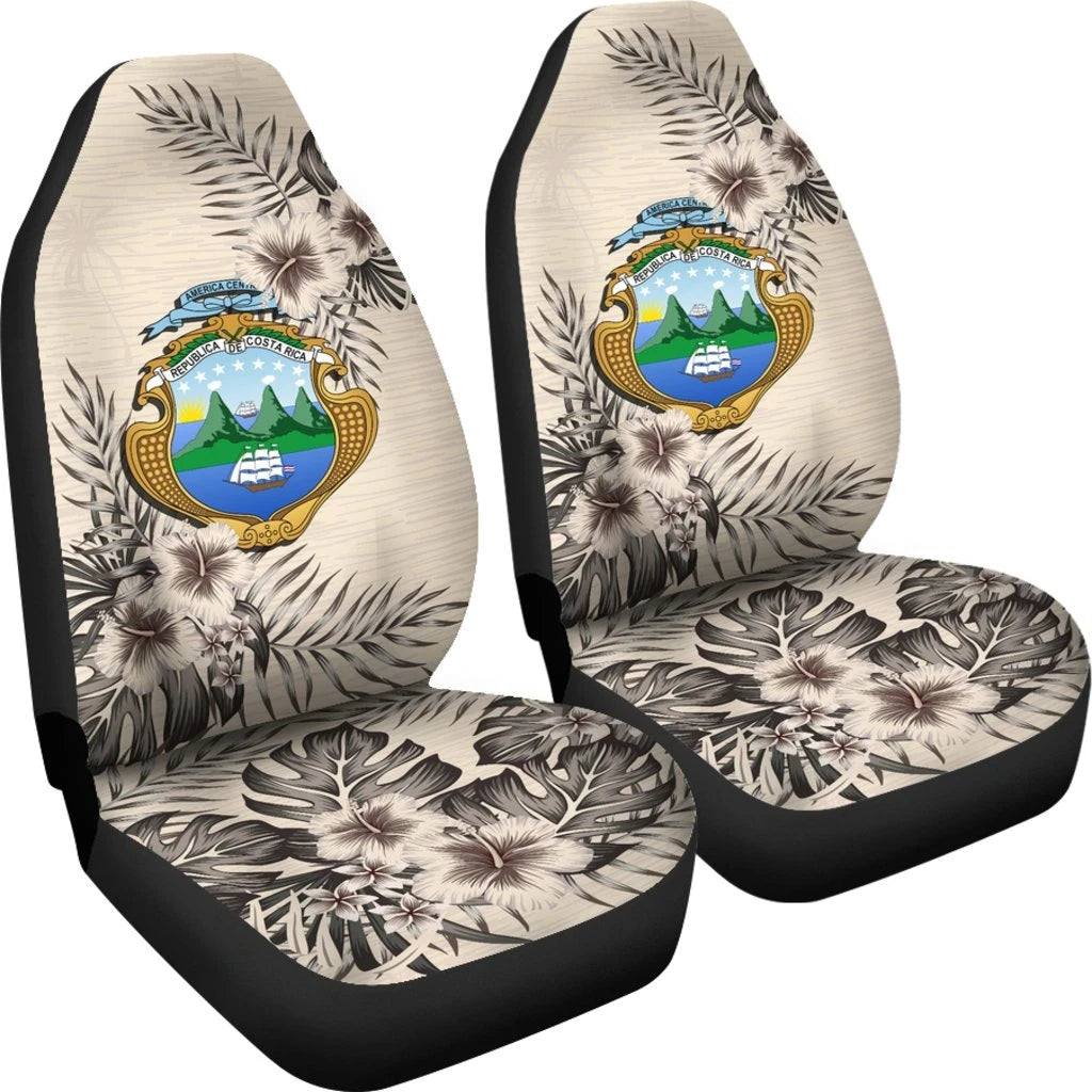 Costa Rica Car Seat Covers The Beige Hibiscus (Set of Two) RLT13 - Wonder Print Shop