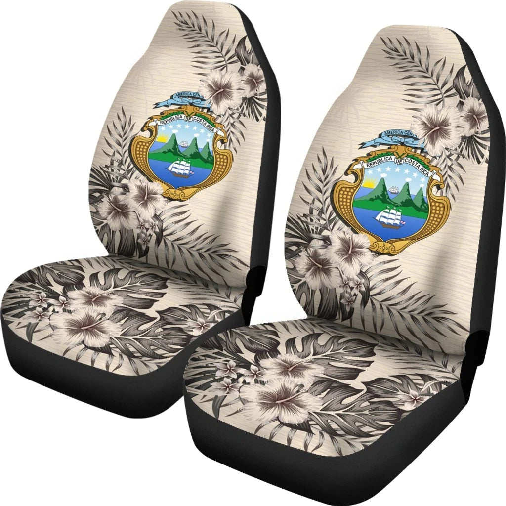 Costa Rica Car Seat Covers The Beige Hibiscus (Set of Two) RLT13 - Wonder Print Shop
