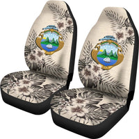 Costa Rica Car Seat Covers The Beige Hibiscus (Set of Two) RLT13 - Wonder Print Shop