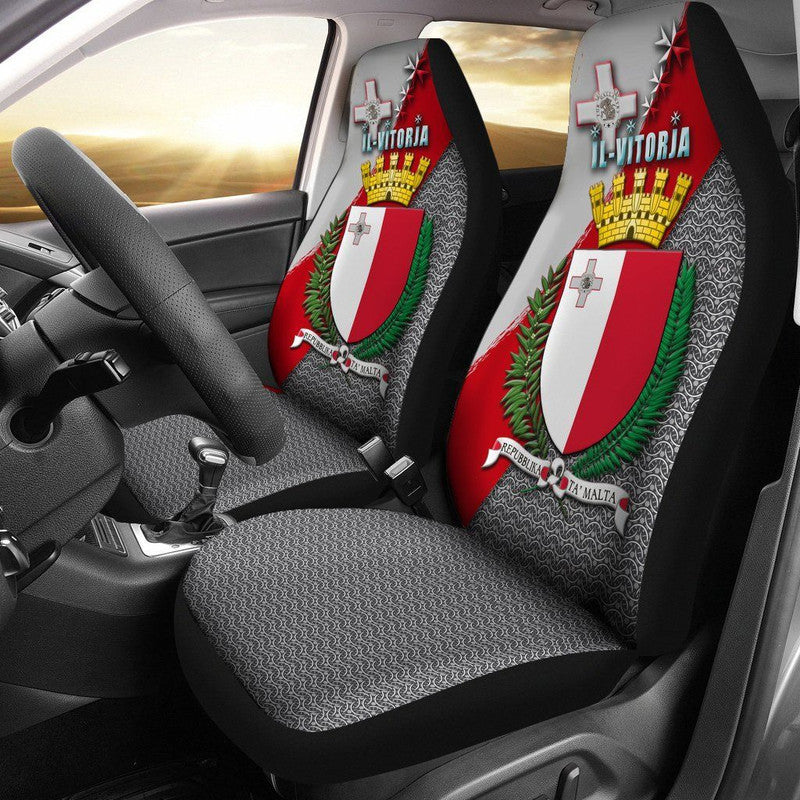 MALTA IL - VITORJA Car Seat Covers - Malta Coat Of Arm RLT12 - Wonder Print Shop