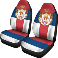 Serbia Flag Car Seat Coat Of Arms RLT7 - Wonder Print Shop
