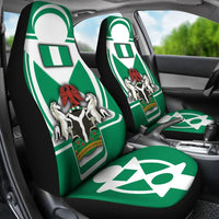 Nigeria Car Seat Covers Nigerian Flag and Coat Of Arms Boa Me Na Me Mmoa Wo RLT8 - Wonder Print Shop