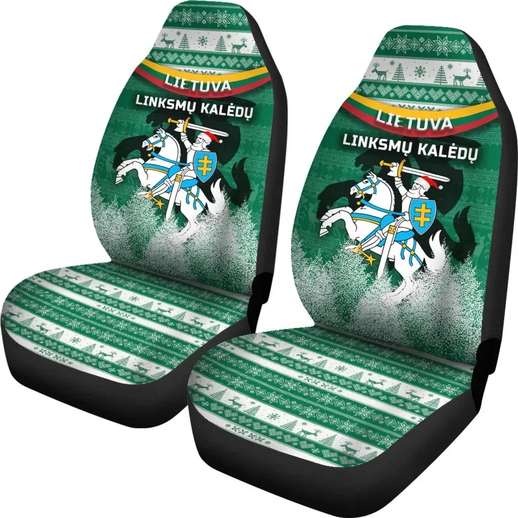 Lithuania Christmas car_seat_cover Simple Vibes Version RLT6 - Wonder Print Shop