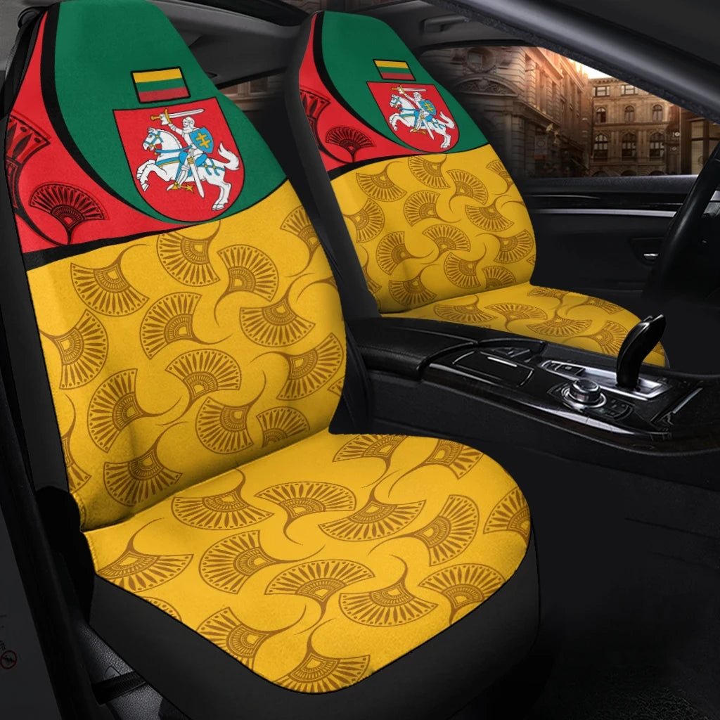 Lithuania car_seat_cover - Flag of Lithuania RLT6 - Wonder Print Shop