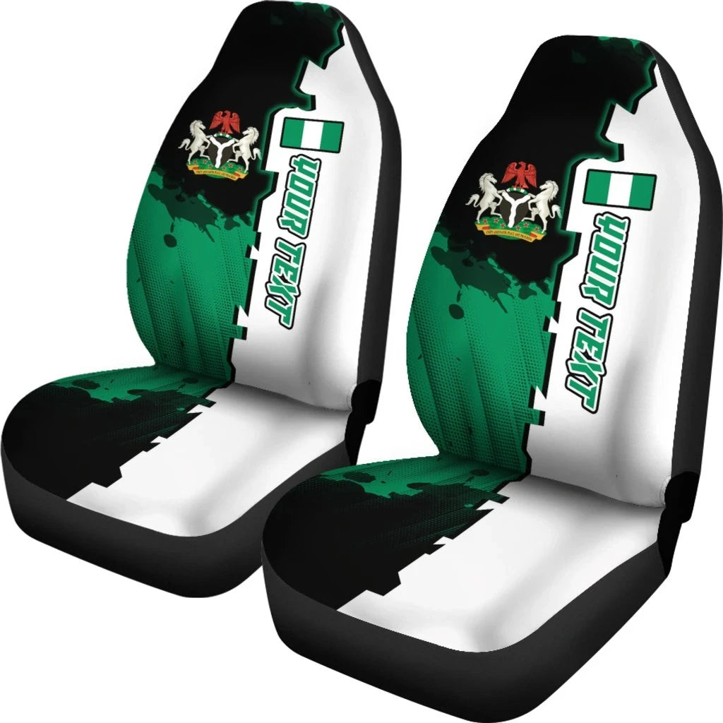 Nigeria Personalised Car Seat Covers Independence Day RLT8 - Wonder Print Shop