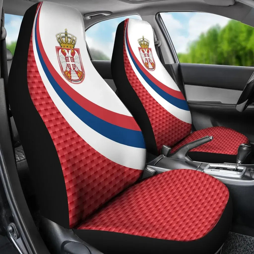 Serbia Car Seat Covers Serbia Flag Red RLT7 - Wonder Print Shop