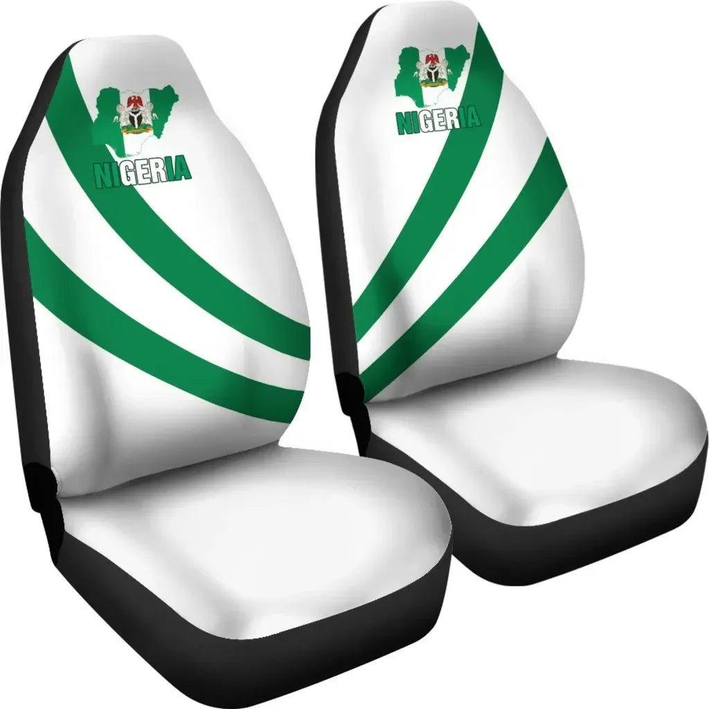 Nigeria Special Flag Car Seat Covers Set Of Two RLT8 - Wonder Print Shop