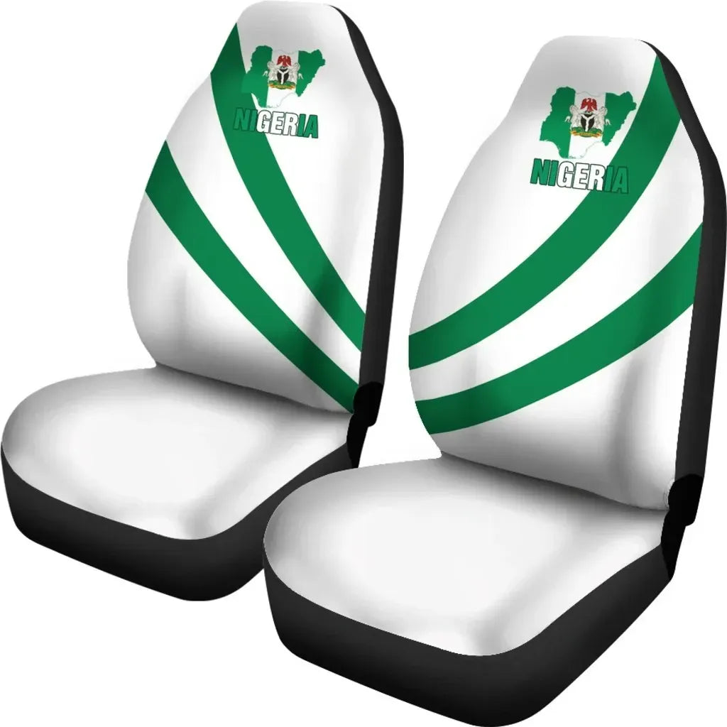 Nigeria Special Flag Car Seat Covers Set Of Two RLT8 - Wonder Print Shop