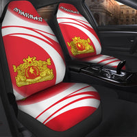 Myanmar Coat Of Arms Car Seat Cover Cricket RLT7 - Wonder Print Shop
