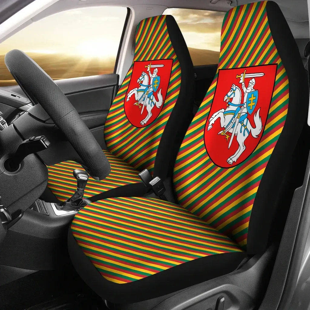 Lithuania flag pattern car seat cover RLT6 - Wonder Print Shop