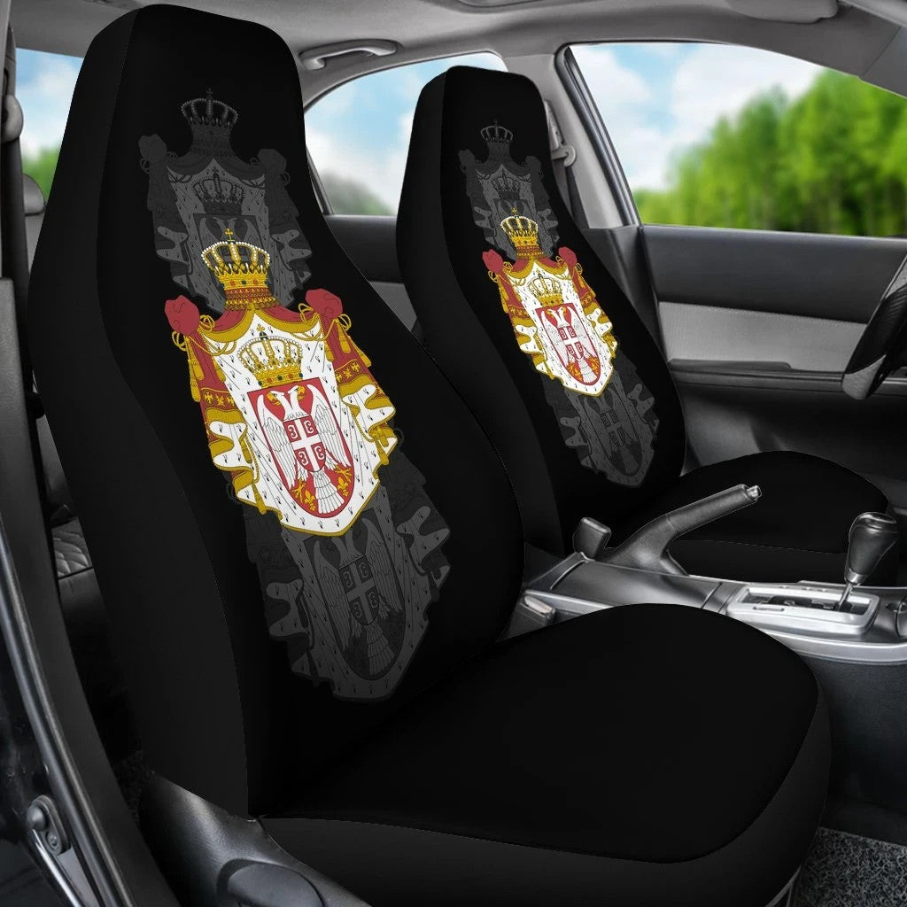 Serbia Car Seat Covers Set Of Two RLT7 - Wonder Print Shop