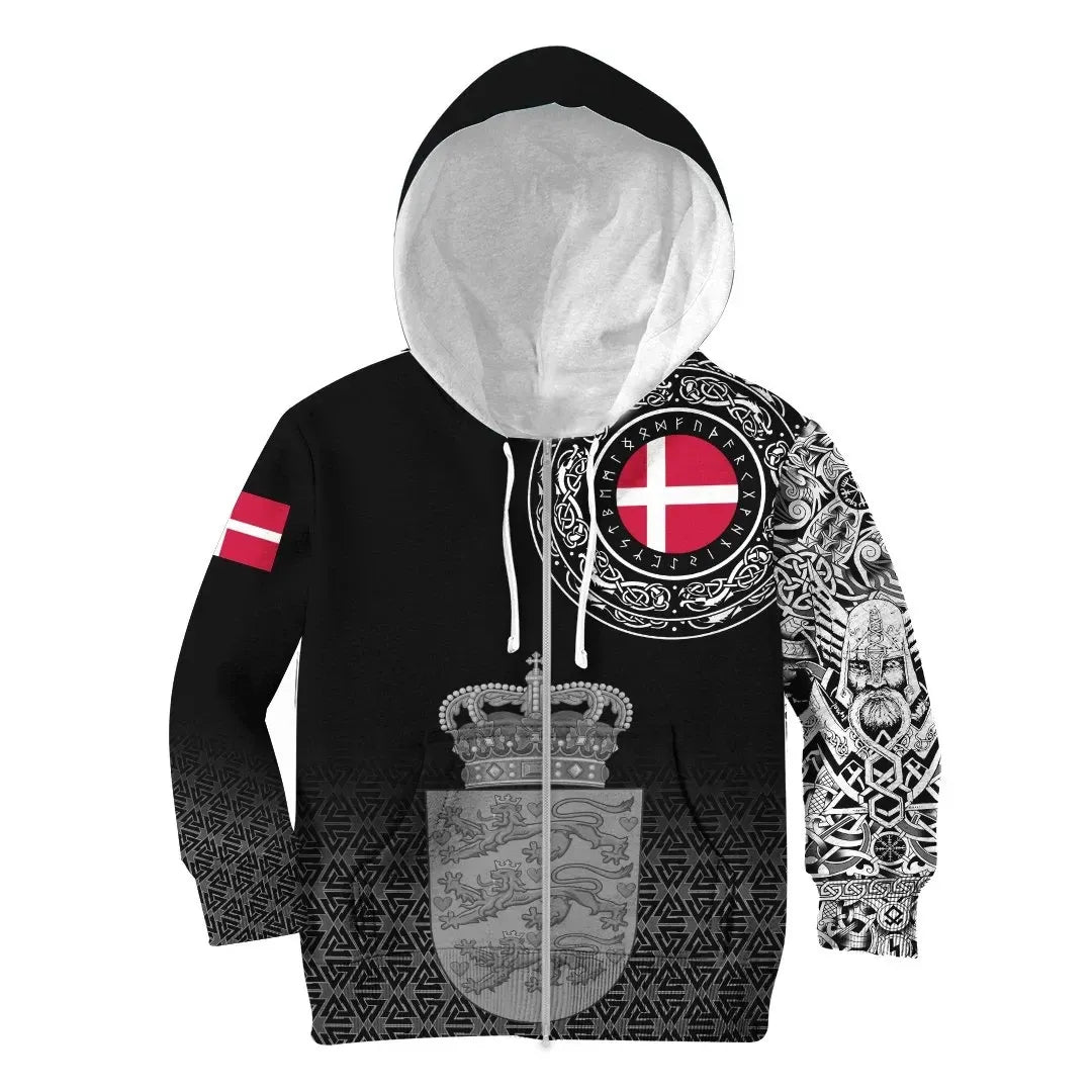 viking-hoodie-kid-denmark-coat-of-arms