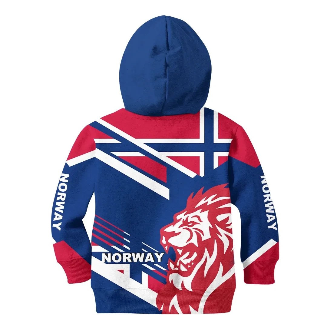 Wonder Print Shop Hoodie Kid - Norway Lion Flag Special Edition RLT7 - Wonder Print Shop
