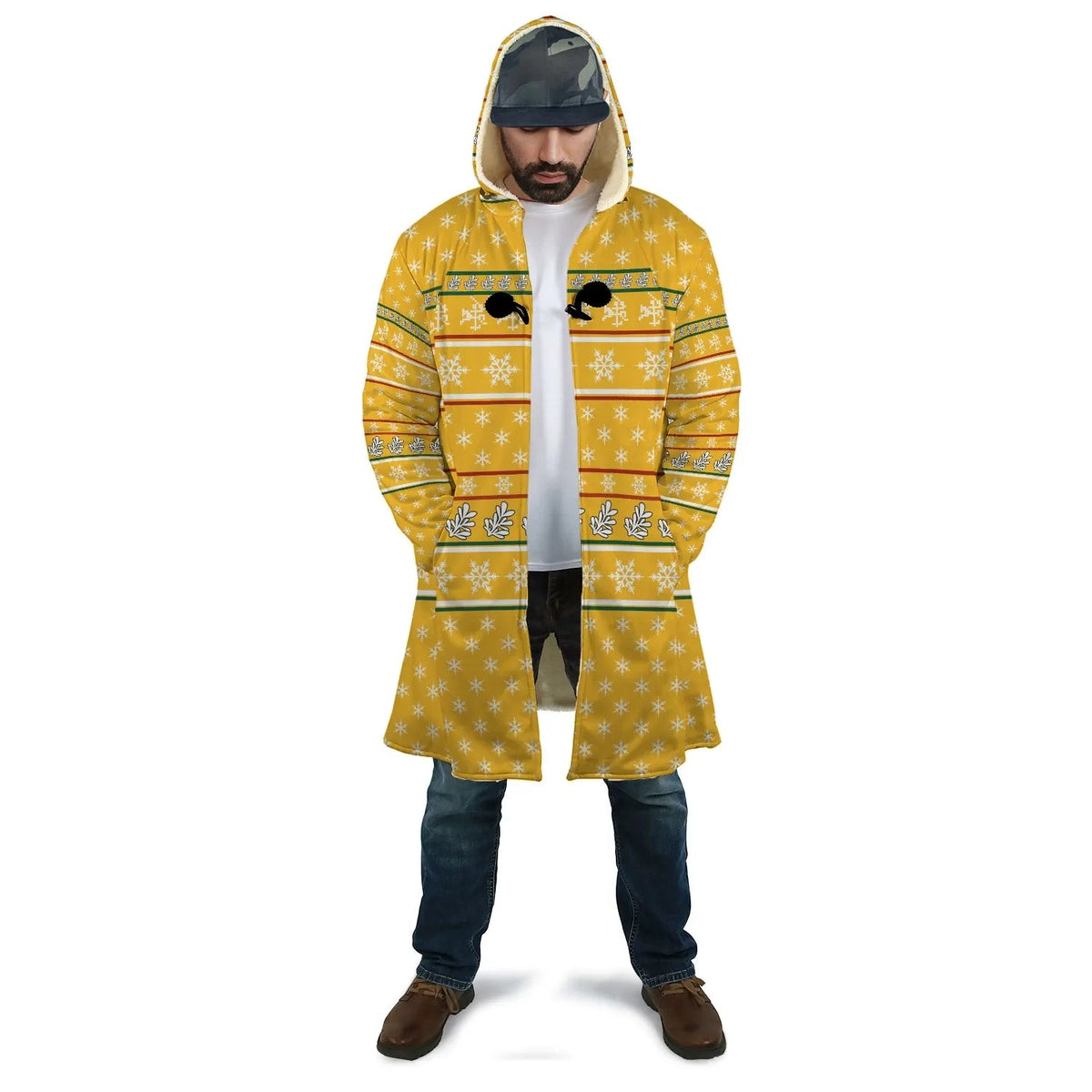 Lithuania Christmas sherpahoodie - Yellow RLT6 - Wonder Print Shop