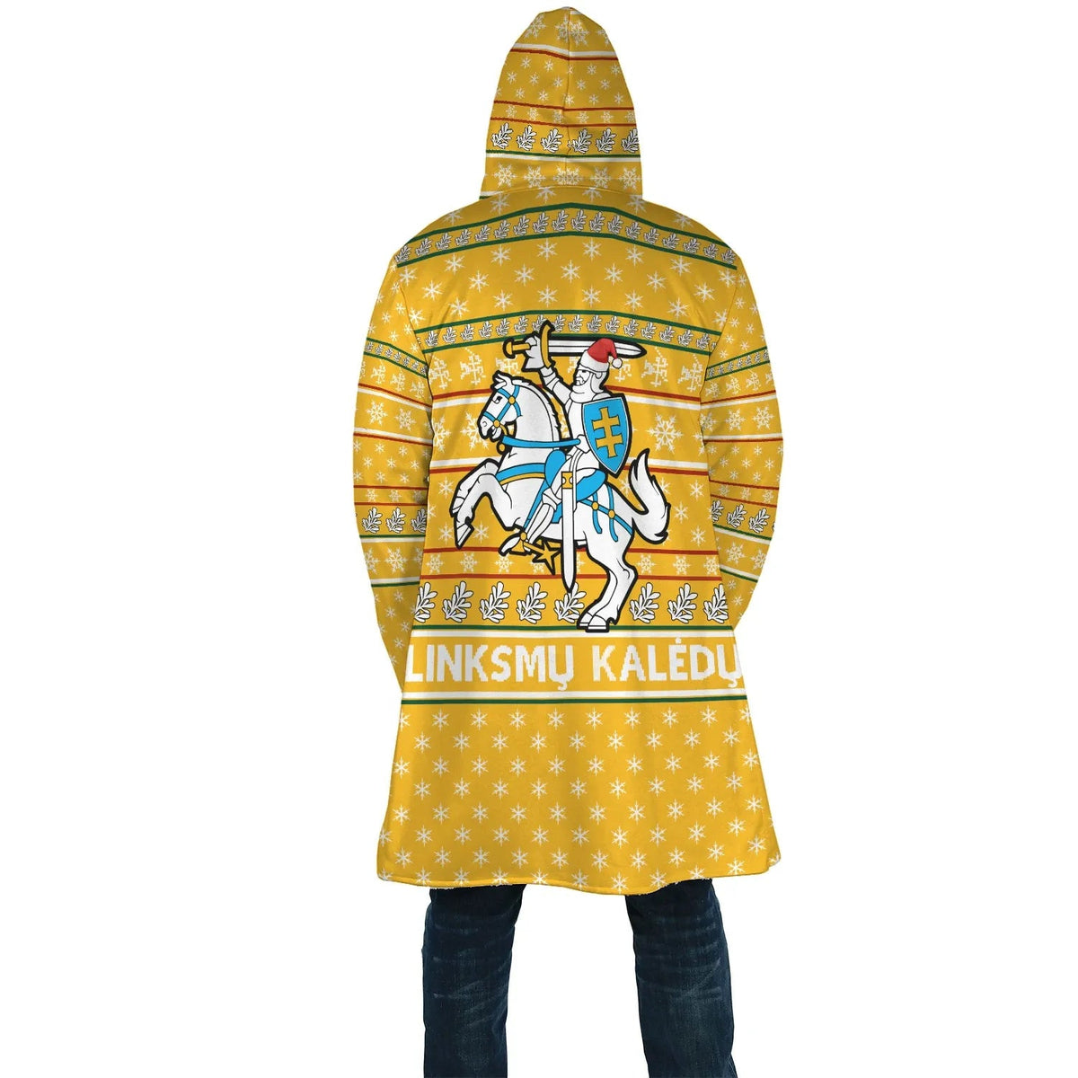Lithuania Christmas sherpahoodie - Yellow RLT6 - Wonder Print Shop