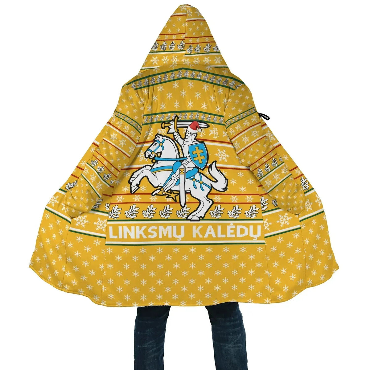Lithuania Christmas sherpahoodie - Yellow RLT6 - Wonder Print Shop