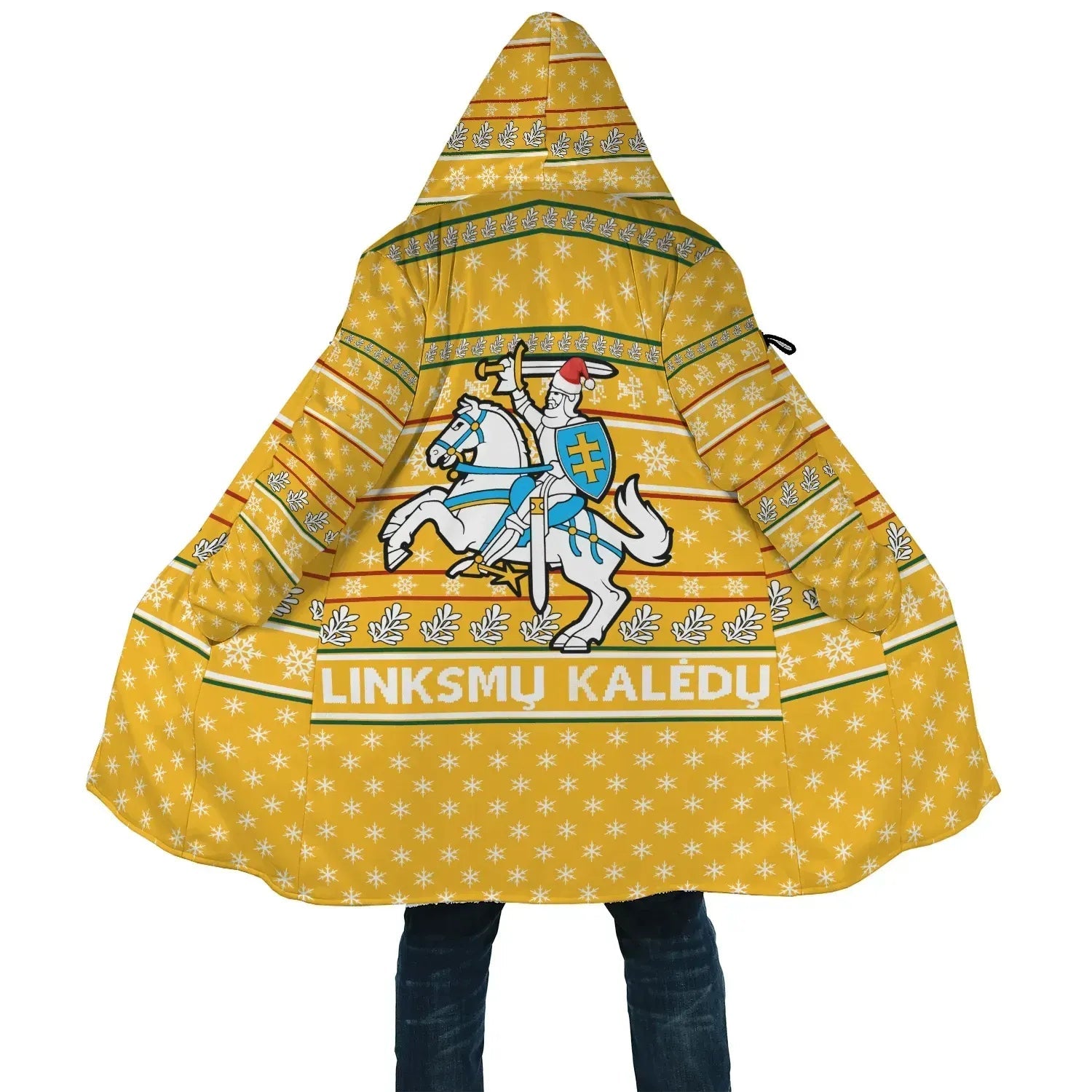 Lithuania Christmas sherpahoodie - Yellow RLT6 - Wonder Print Shop