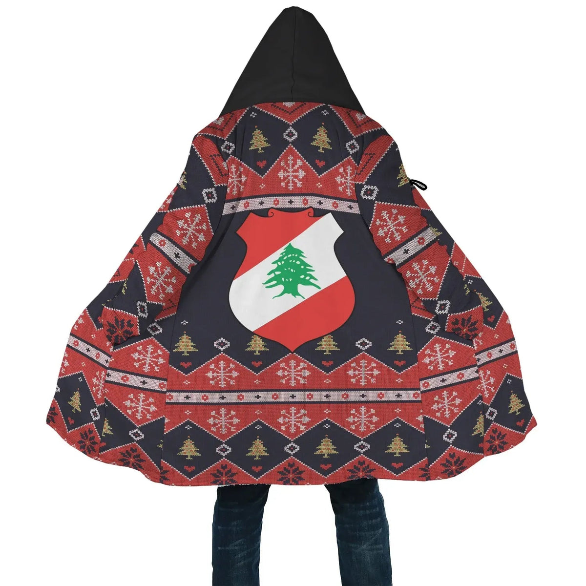 Lebanon Christmas sherpahoodie - Santa Claus Ho Ho Ho RLT6 - Wonder Print Shop