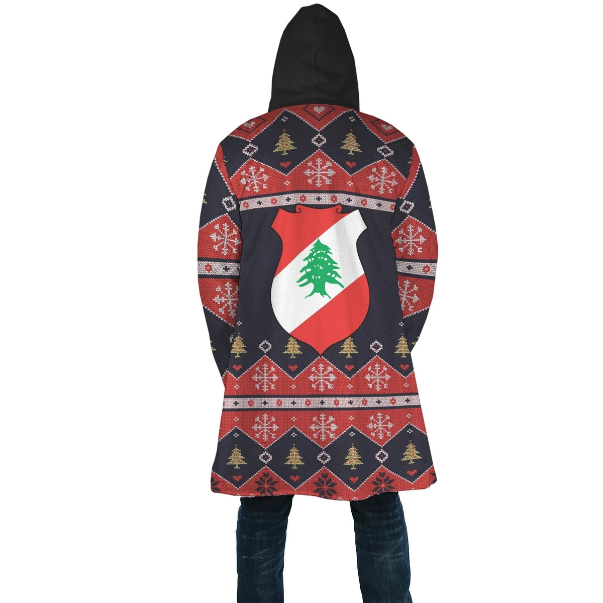 Lebanon Christmas sherpahoodie - Santa Claus Ho Ho Ho RLT6 - Wonder Print Shop