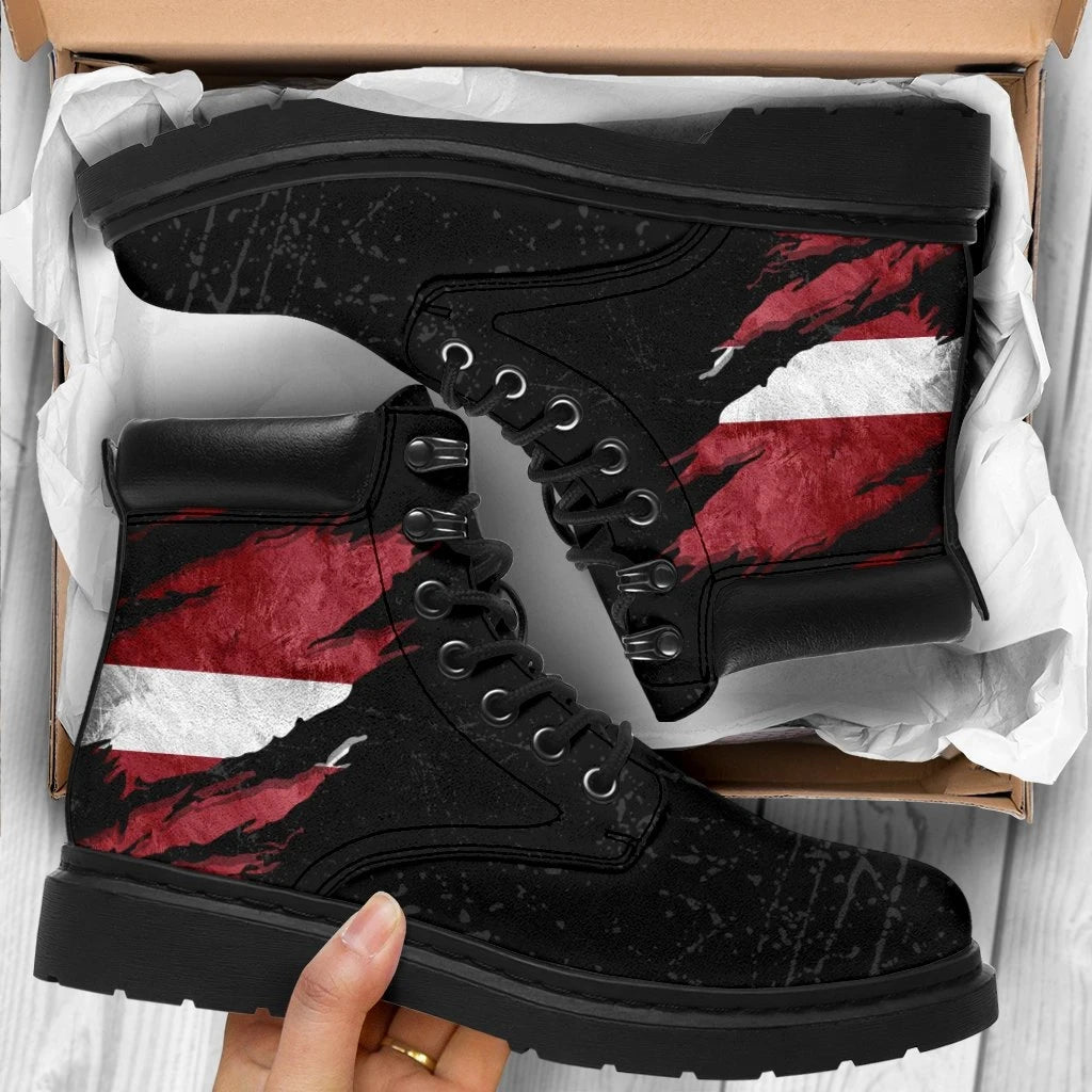 Latvia In Me All Season Boots - Special Grunge Style RLT6 - Wonder Print Shop