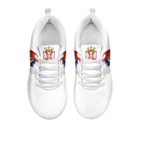 Serbia Mens / Womens / Kids Black and White Sneakers RLT7 - Wonder Print Shop