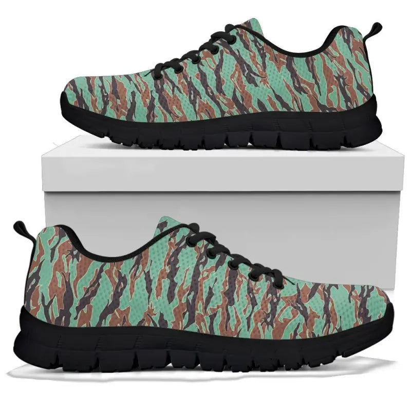 Army Guyana Tiger Stripe Camouflage Seamless Sneakers RLT8 - Wonder Print Shop
