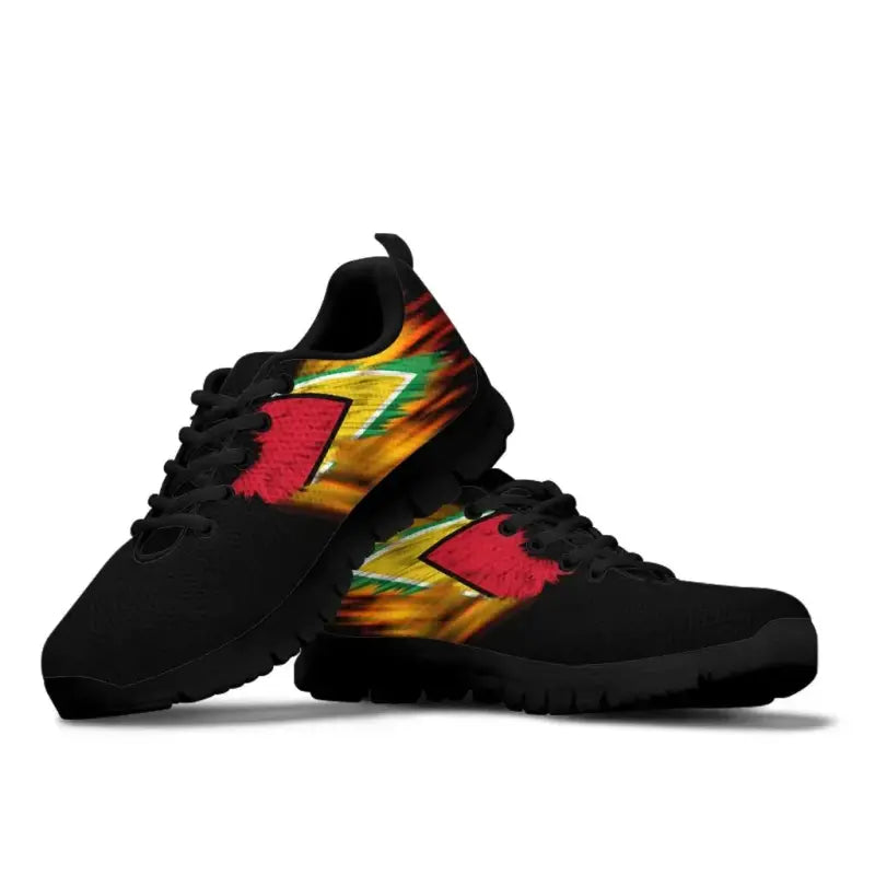 Guyana Sneakers - Fire Wings and Flag RLT8 - Wonder Print Shop