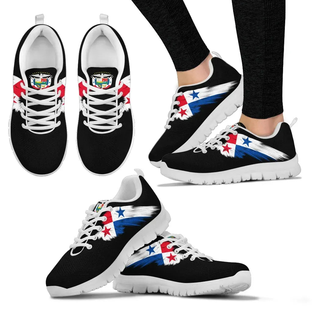Panama Men's / Women's Black and White Sneakers RLT13 - Wonder Print Shop