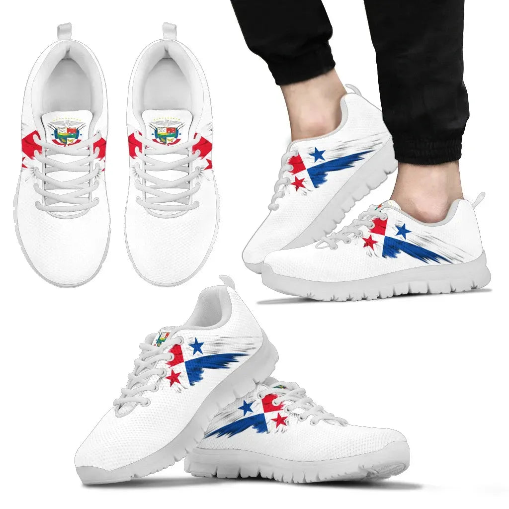 Panama Men's / Women's Black and White Sneakers RLT13 - Wonder Print Shop