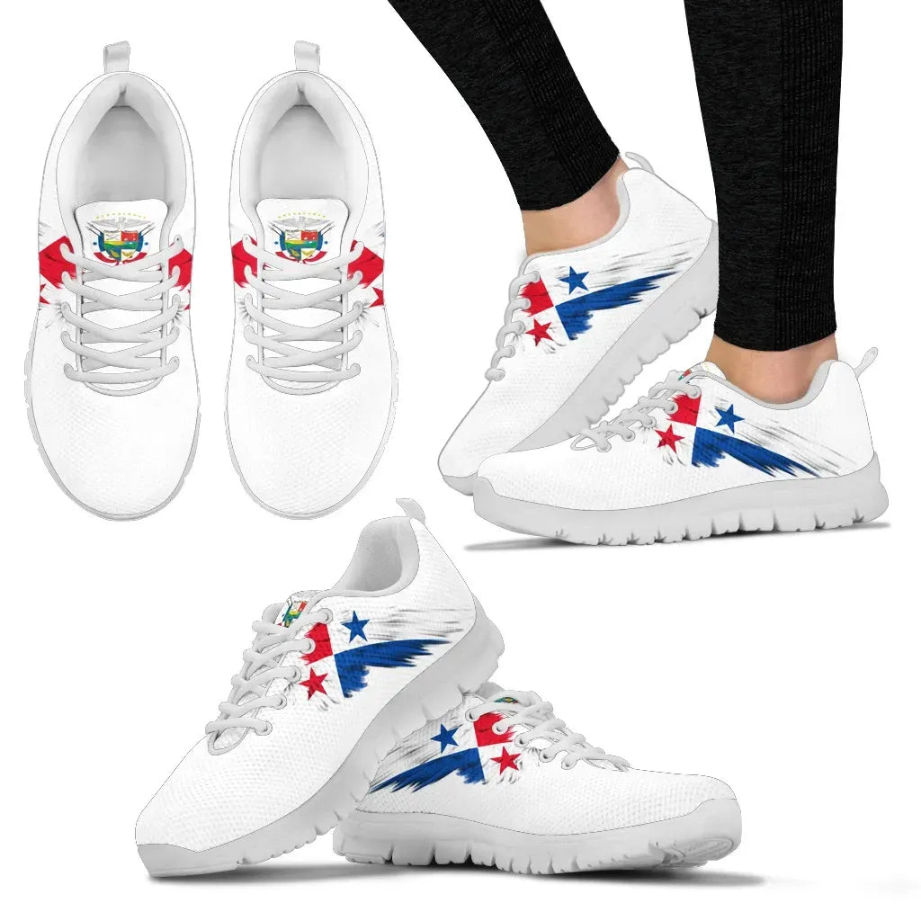 Panama Men's / Women's Black and White Sneakers RLT13 - Wonder Print Shop